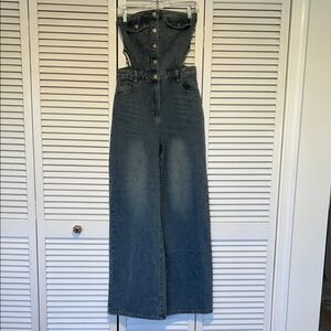 Fashion Nova Making Moves Denim Jumpsuit